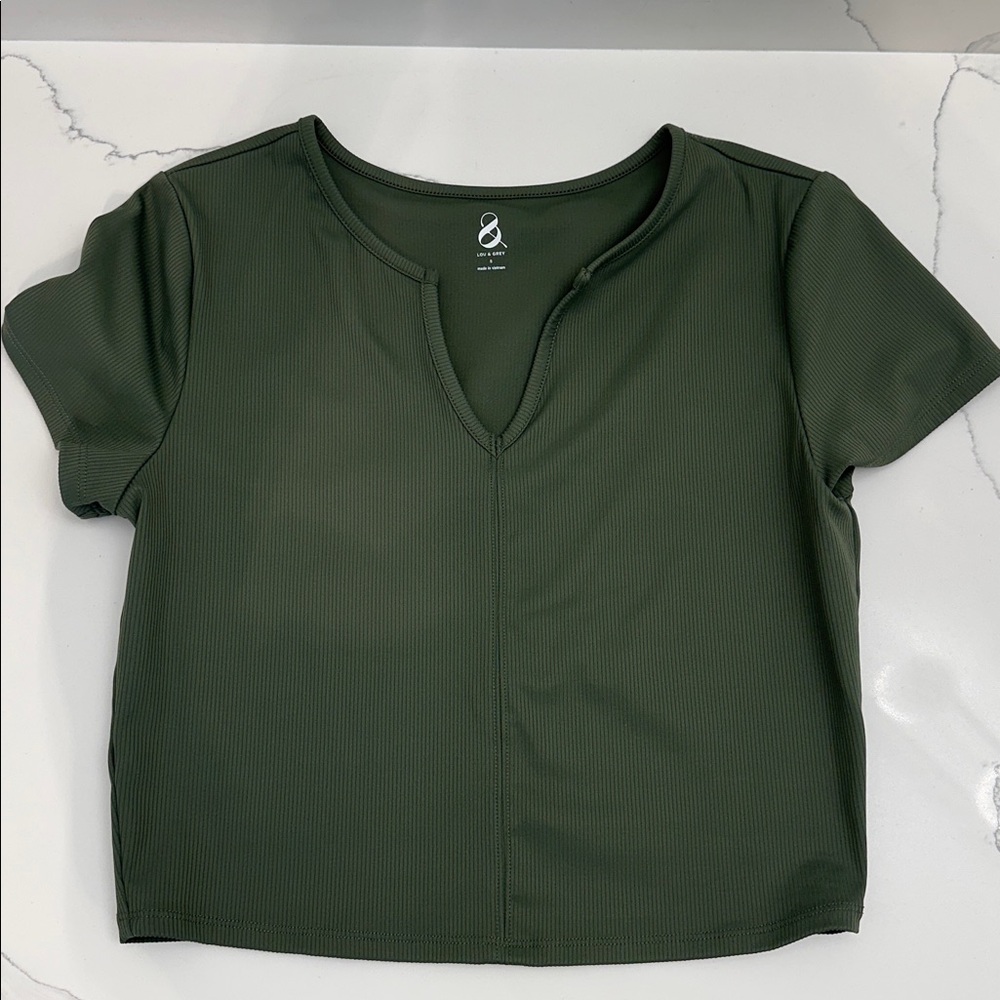 Olive Green Women's Workout Top